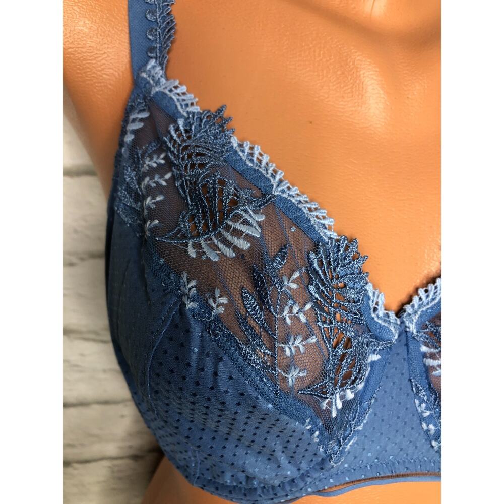 Simone Perele Full Cup Bra 32 F EU 70F Blue Underwire NWT - Picture 2 of 6